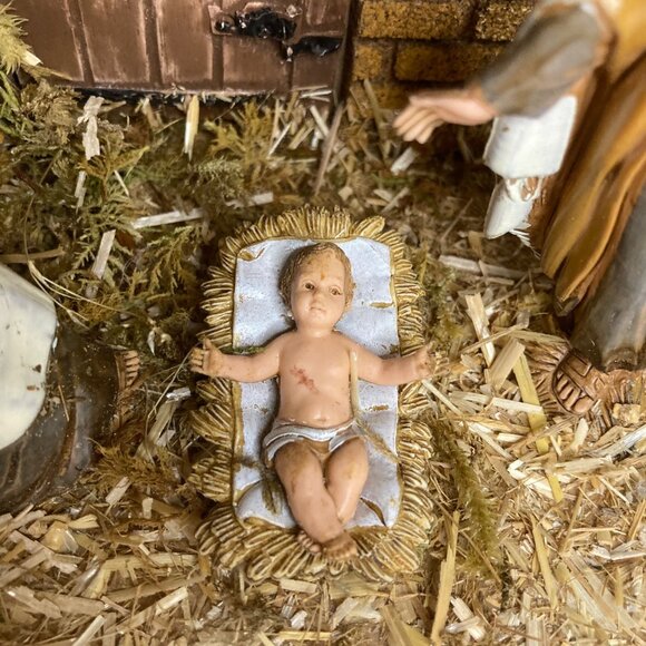 Collezione Moranduzzo Nativity Baby Jesus Mary Joseph Manger Made in Italy - Picture 4 of 10